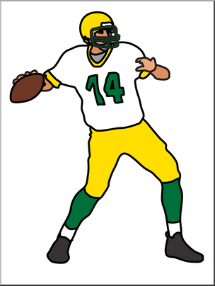 304x404 Clip Art Football Quarterback Color I Abcteach