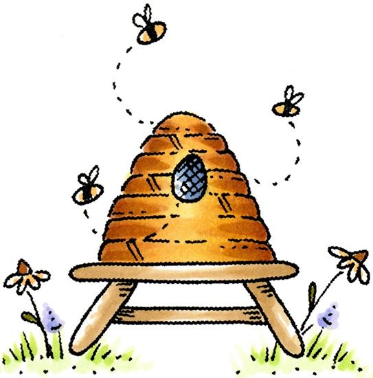 543x550 Bee Hive Clip Art