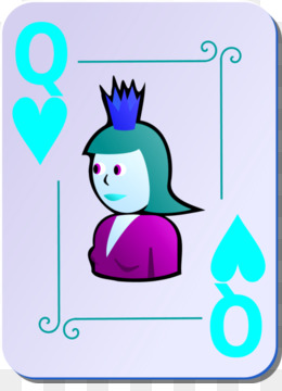 260x360 Queen Of Hearts Playing Card Clip Art