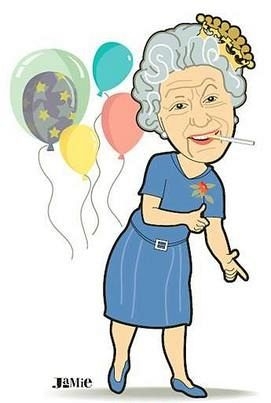 271x403 Queen Elizabeth Cartoon Clipart