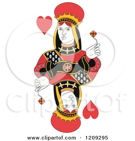 450x470 Royalty Free (Rf) Clipart Of Queen Of Hearts, Illustrations
