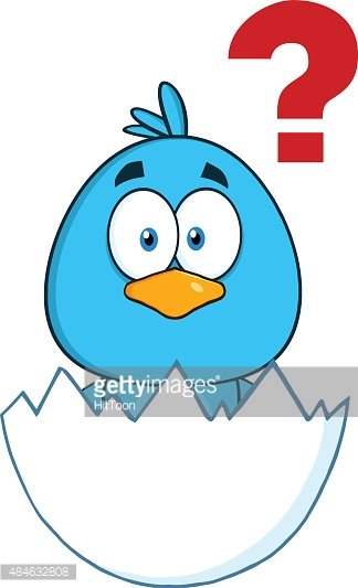 324x533 Cute Blue Bird Hatching From An Egg With Question Mark Premium
