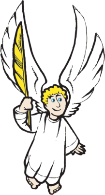 217x400 Image Angel With Quill Angel Clip Art