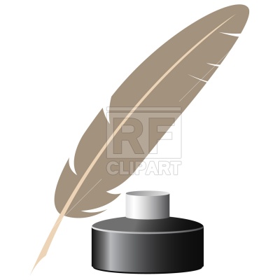 400x400 Inkpot And Feather Royalty Free Vector Clip Art Image