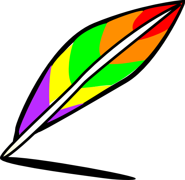 600x585 Quill Of Many Colors Clip Art