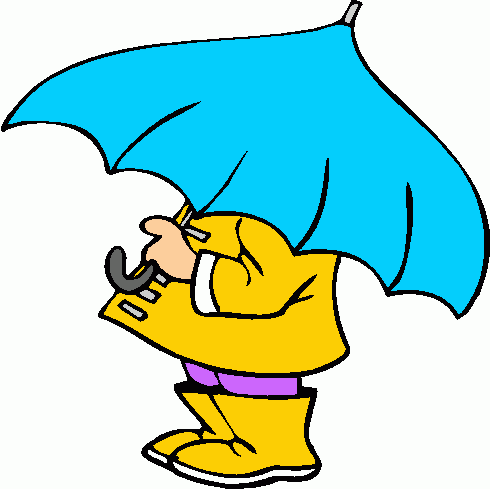 490x489 Child With Umbrella Clipart
