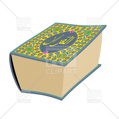 400x400 Quran Islamic Holy Book Isolated Royalty Free Vector Clip Art