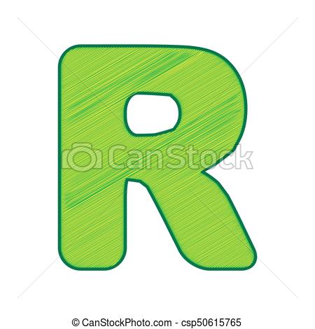 450x470 Letter R Sign Design Template Element. Vector. Lemon Clip Art