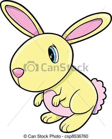 380x470 Cute Yellow Bunny Rabbit Animal Vector Illustration Art Vector