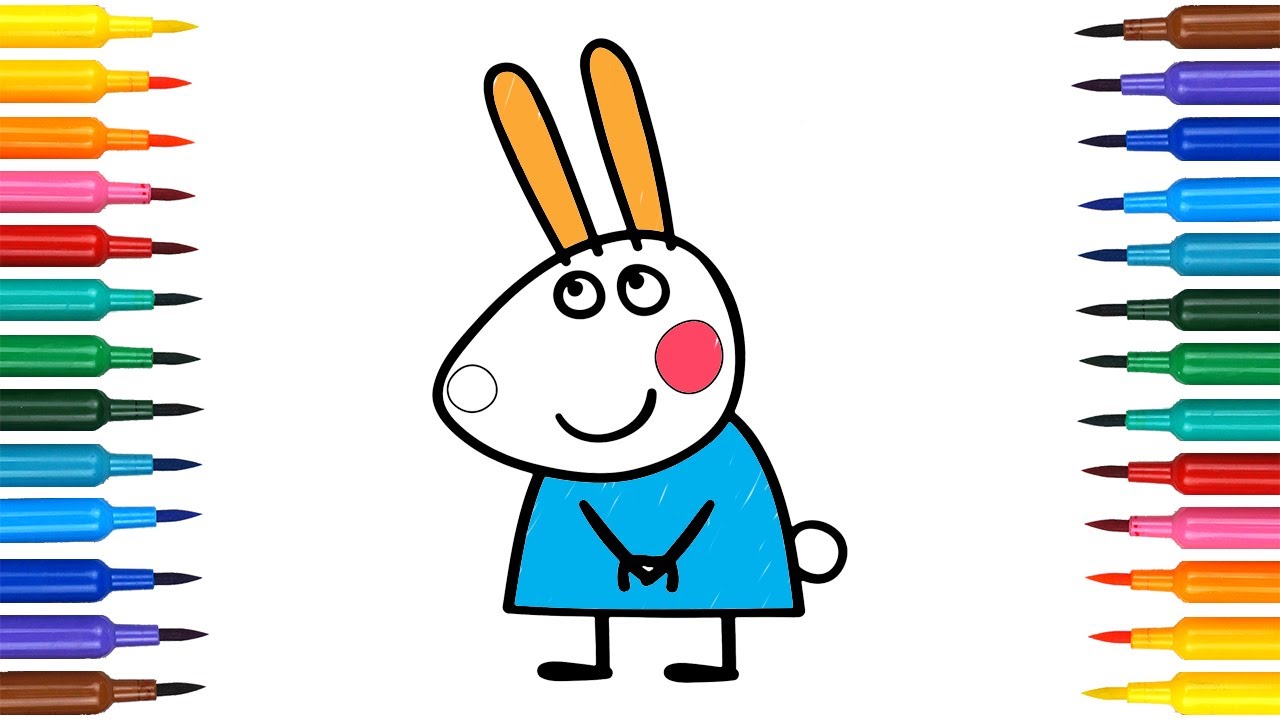 1280x720 How To Draw Rebecca Rabbit Coloring Pages Drawing Peppa Pig