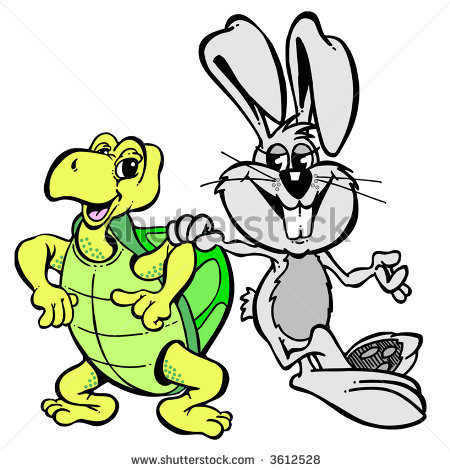 450x470 Rabbit And Tortoise Clipart