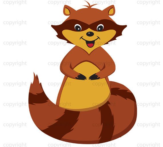 570x513 Raccoon Baby Animal Clipart Commercial Use Woodland Printables