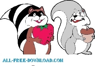 311x217 Raccoon Clipart Squirrel