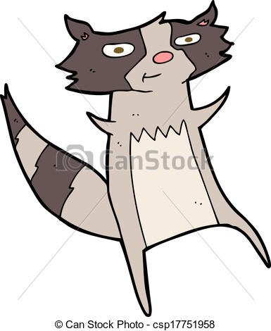 385x470 Cartoon Raccoon Clipart Vector