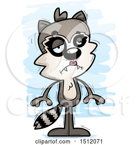 450x470 Clipart Of A Sad Female Raccoon