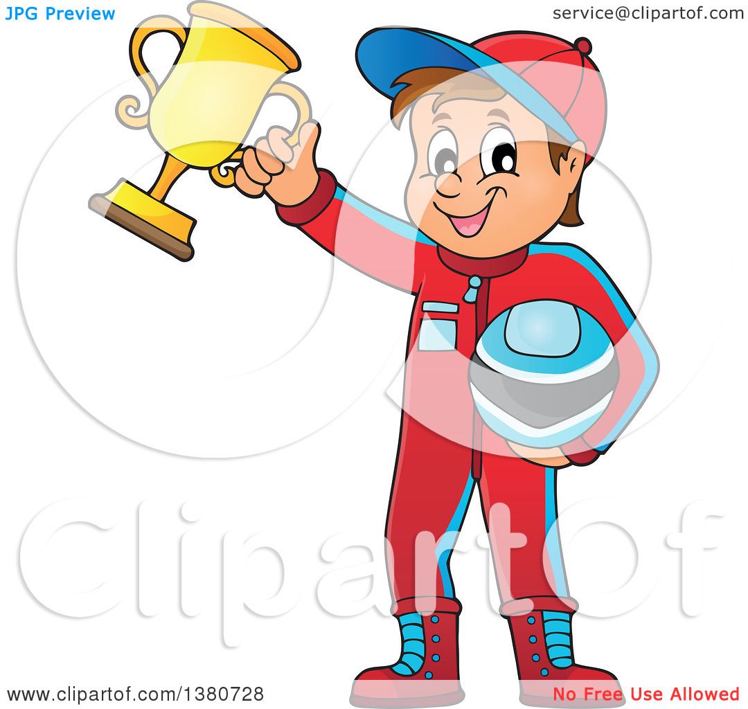 1080x1024 Clipart Of A Race Car Driver Holding His Helmet And First Place