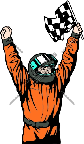 292x500 Race Car Driver Clipart