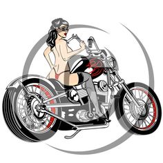 236x236 Pin Up Girl Racing Clip Art
