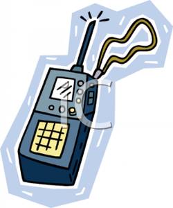 250x300 A Cell Phone Or Two Way Radio Clip Art Image