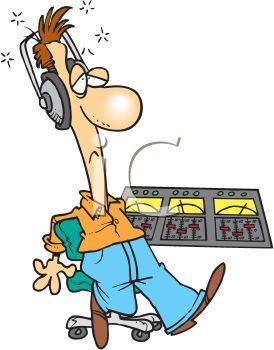 274x350 Cartoon Of An Exhausted Radio Dj