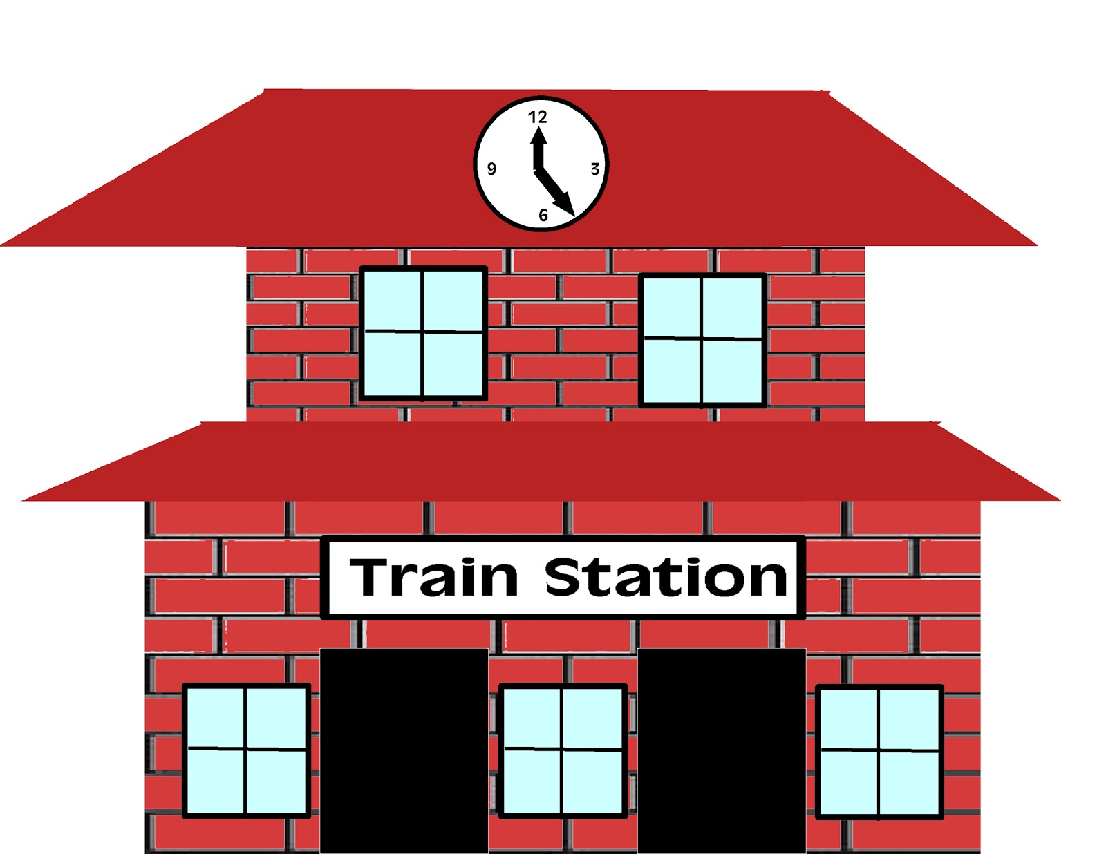 1600x1236 Railroad Clipart Train Stop
