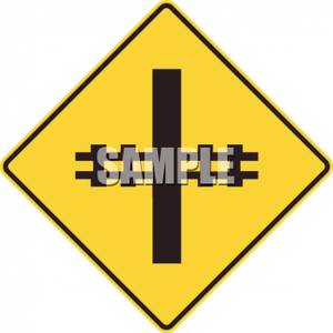 300x300 Yellow Railroad Crossing Sign