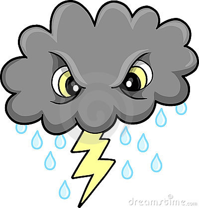 400x418 Thunder Cloud Clipart
