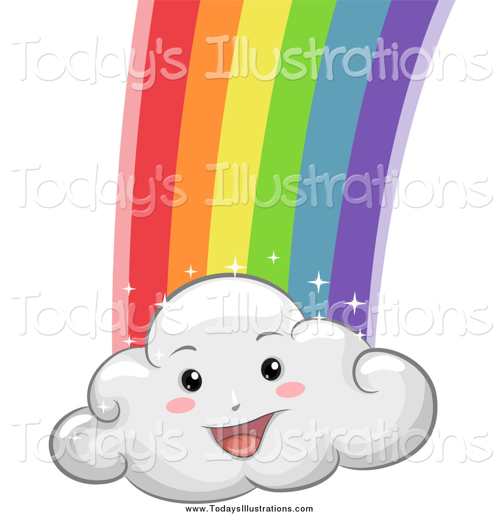 1024x1044 Clipart Of A Happy Cloud With A Rainbow By Bnp Design Studio