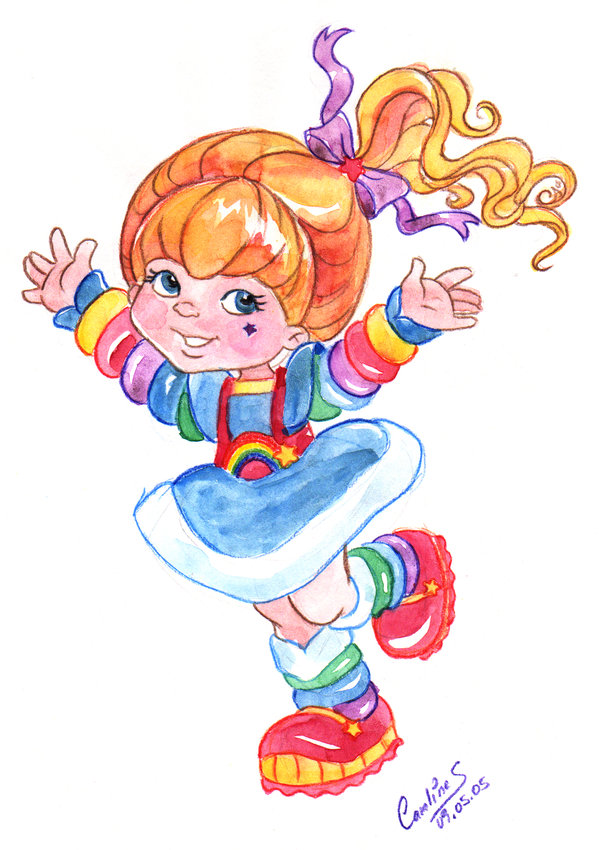 600x850 Rainbow Brite In Aquarel By Landesfes