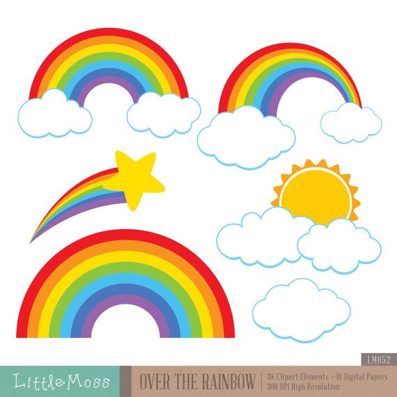 570x570 Over The Rainbow Clipart Rainbows, Etsy And Iris