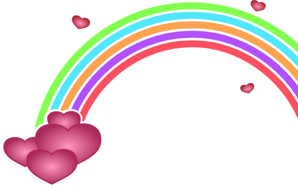 600x380 Valentine Rainbow Clip Art Free Vector 4vector