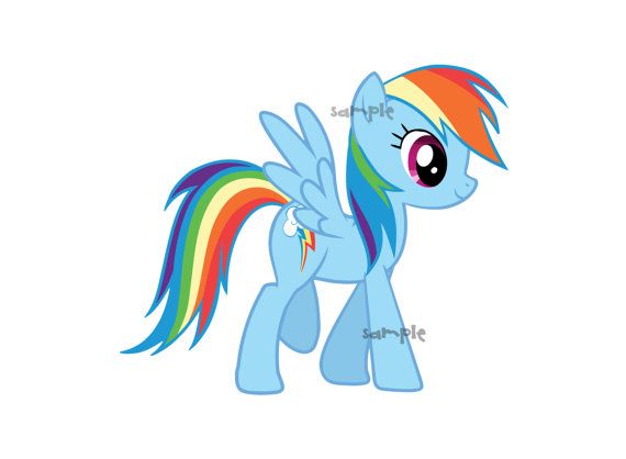 570x418 My Little Pony Rainbow Dash Digital Clip Art Png Instant Download