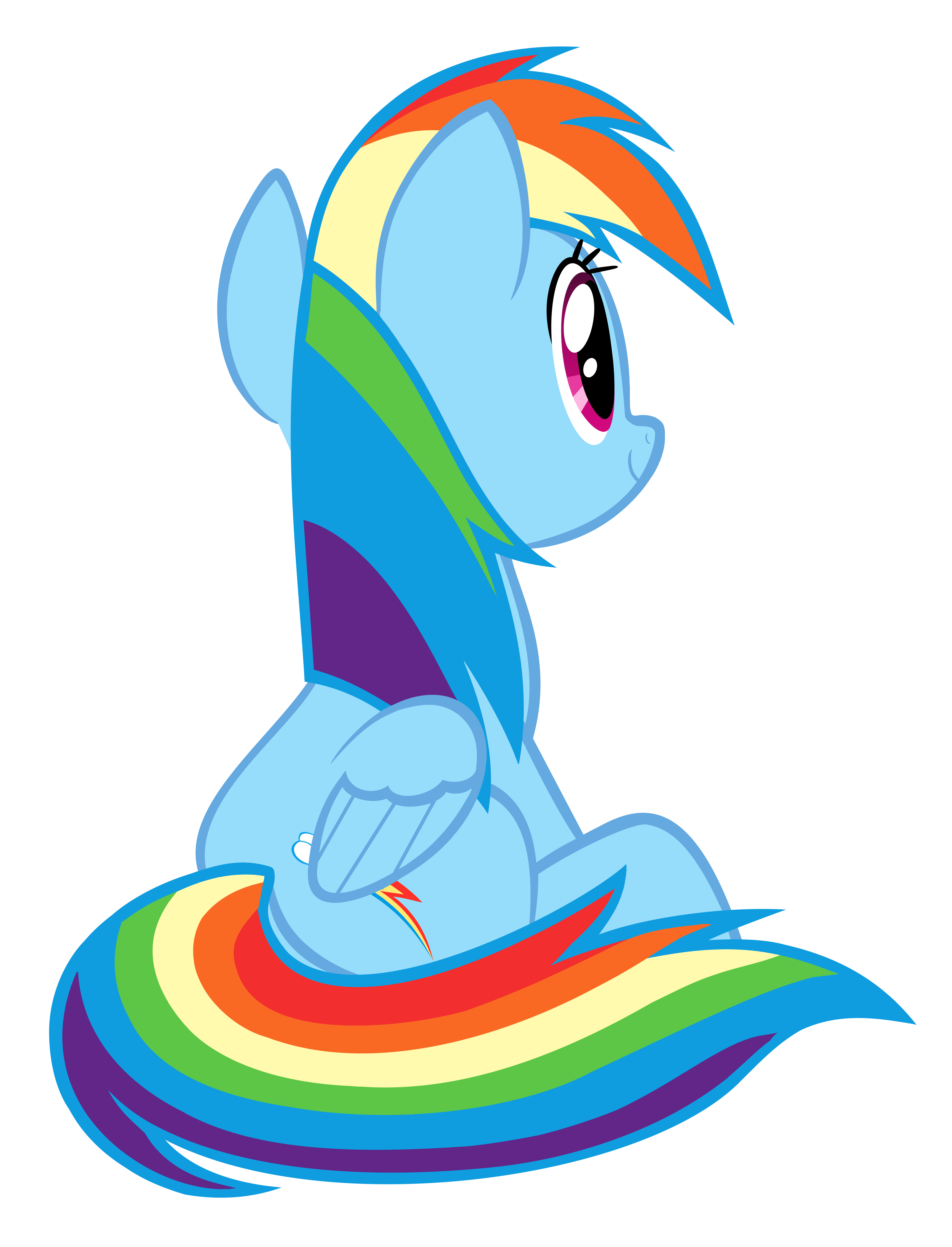 4673x6120 Rainbow Dash Sitting Vector By Greenmachine987