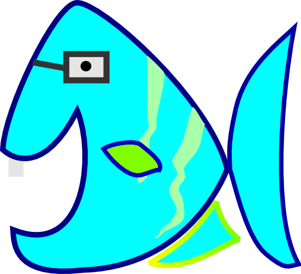 600x547 Fish With Glasses Clip Art