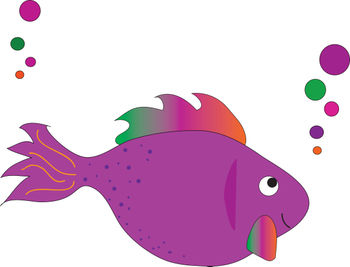 350x267 Free Clip Art Picture Of A Magenta Rainbow Tropical Fish