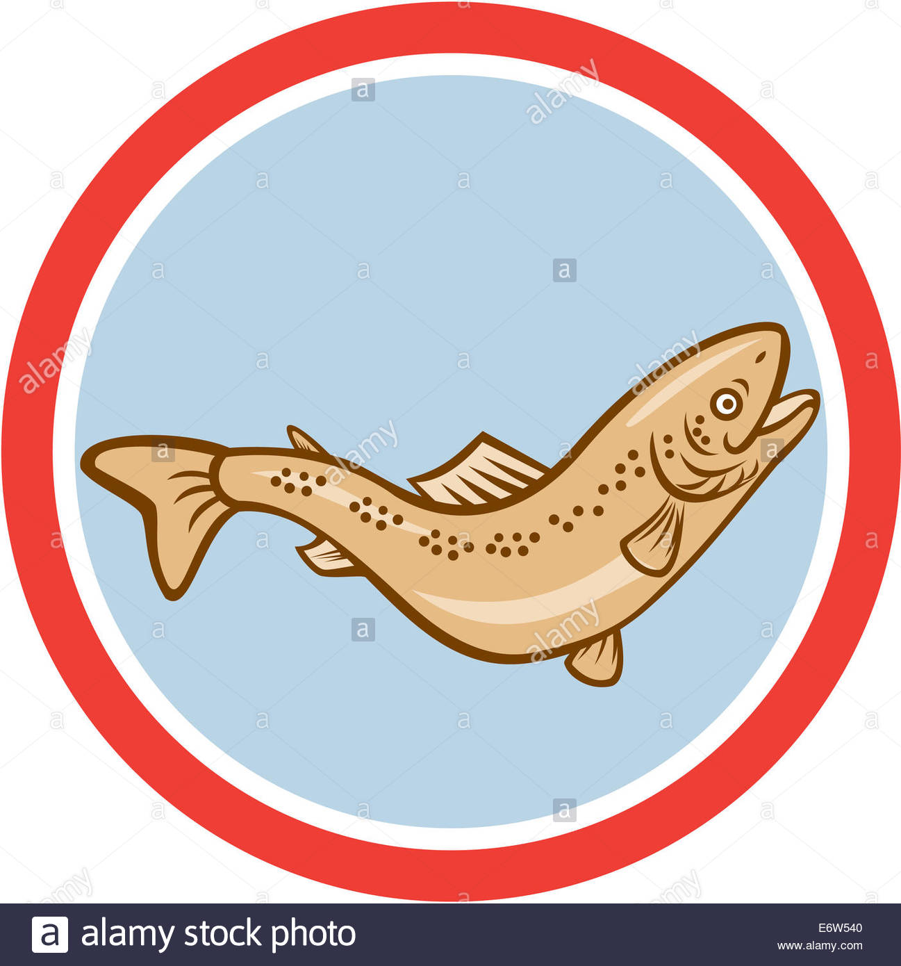 1297x1390 Illustration Of A Trout Rainbow Fish Jumping Viewed From The Side