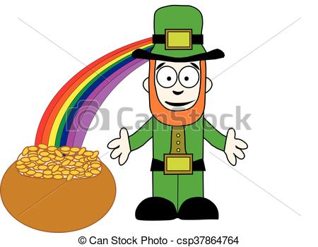 Rainbow With Pot Of Gold Clipart at GetDrawings | Free download