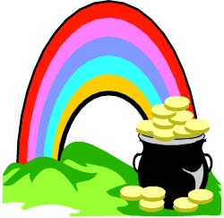 250x243 St. Patricks Day Rainbow Pot Of Gold Graphic