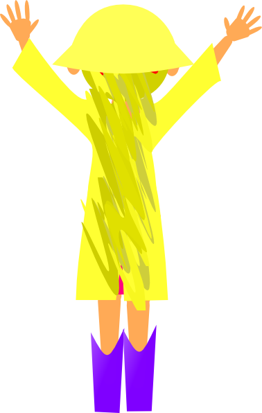 378x596 Little Girl In The Rain Clip Art