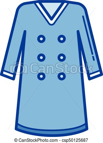 338x470 Raincoat Line Icon. Raincoat Vector Line Icon Isolated
