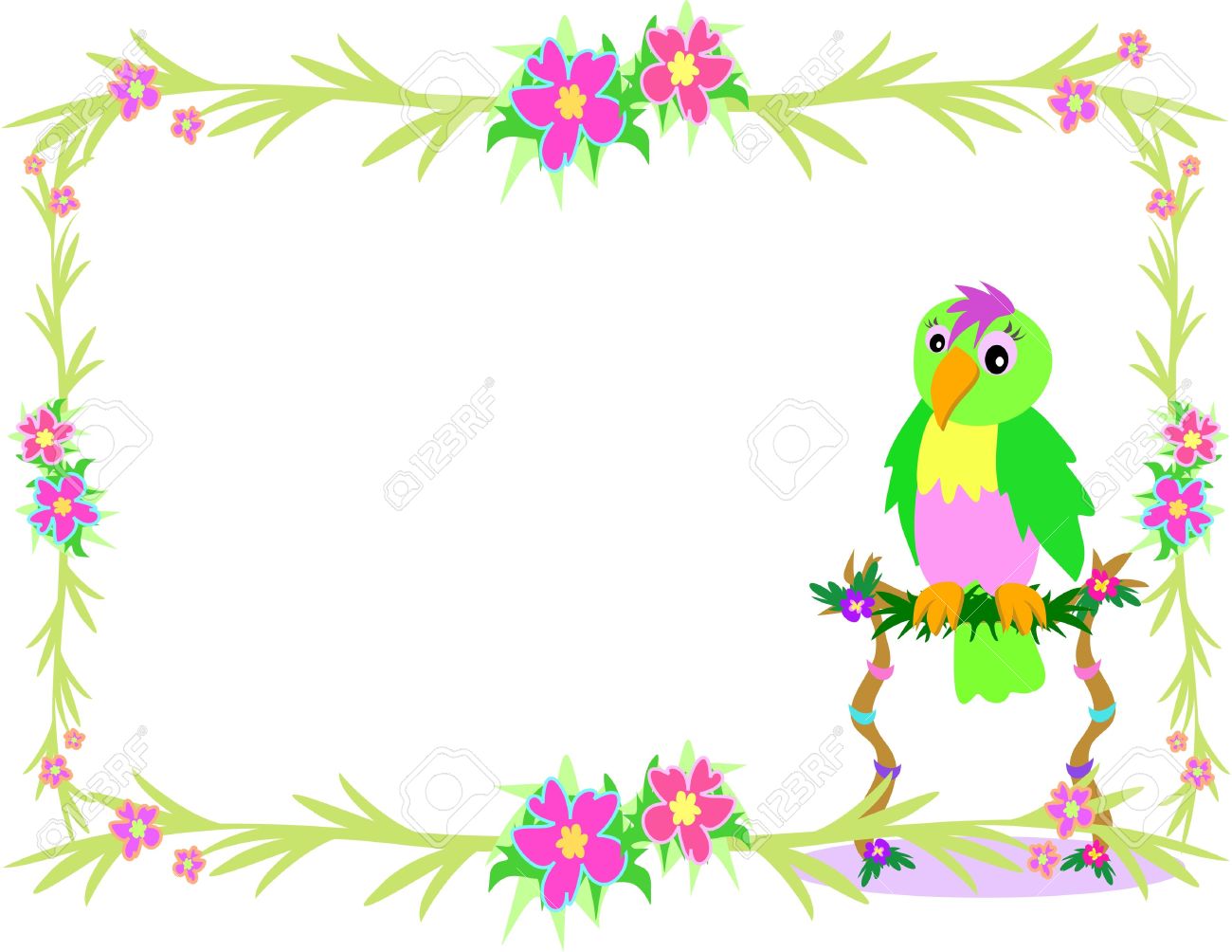 1300x1004 Clip Art Tropical Borders Jungle Trees Rainforest Cartoon Border