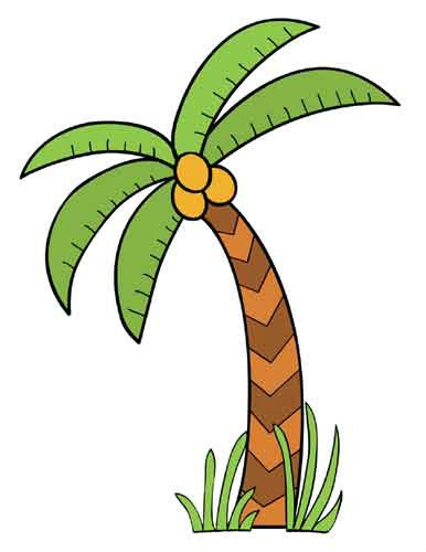 386x500 Palm Tree Clipart Jungle Foliage