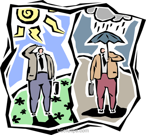 480x443 Sunny Dayrainy Day Royalty Free Vector Clip Art Illustration