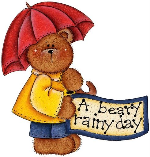 490x512 Bear With Umbrella And Sign