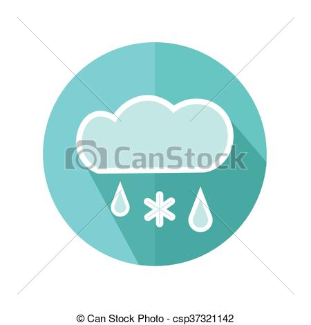 450x470 Cloud , Rainy And Snow Icon. Weather Forecast. Vector Eps