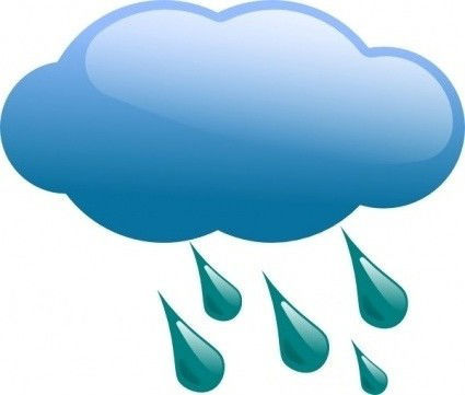 425x361 Cloud Rain Clipart Image