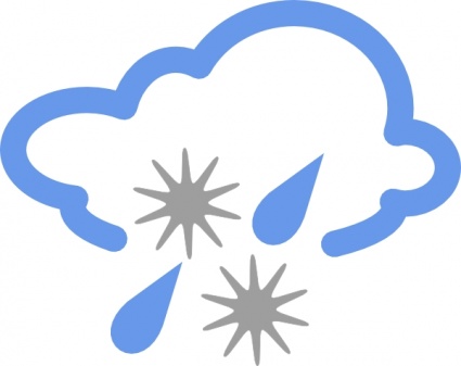 425x337 Free Download Of Hail And Rain Weather Symbol Clip Art Vector