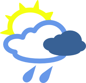300x291 Sun And Rain Weather Symbols Clip Art