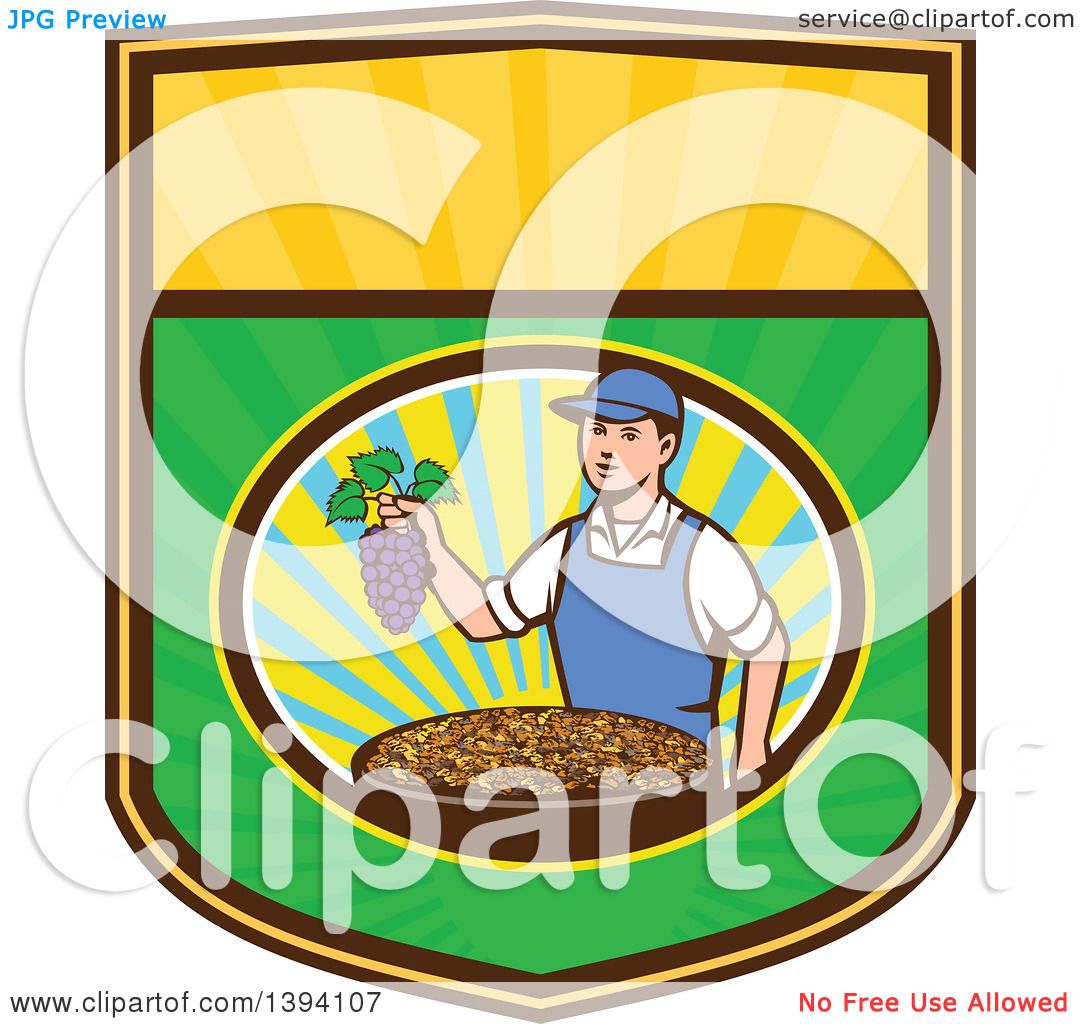 1080x1024 Clipart Of A Retro Caucasian Farmer Boy Holding Purple Grapes Over