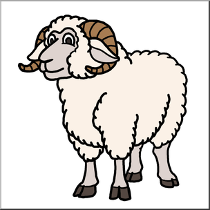 304x304 Clip Art Cartoon Sheep Ram Color I Abcteach